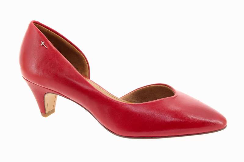 TAMARIS Dámské červené kožené lodičky