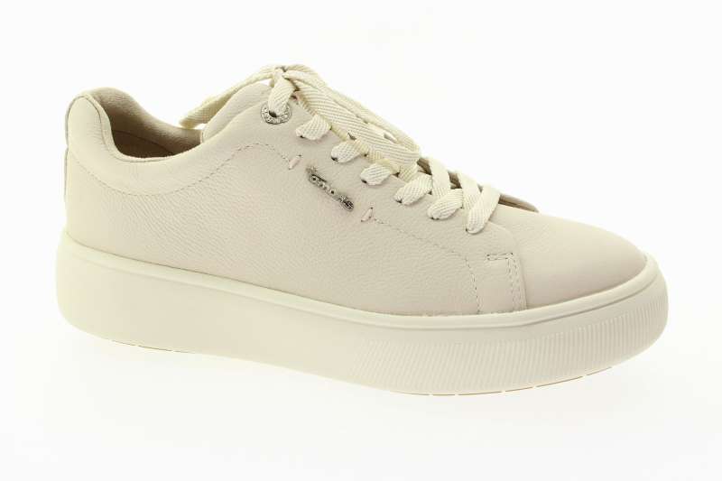 TAMARIS Dámské béžové kožené tenisky