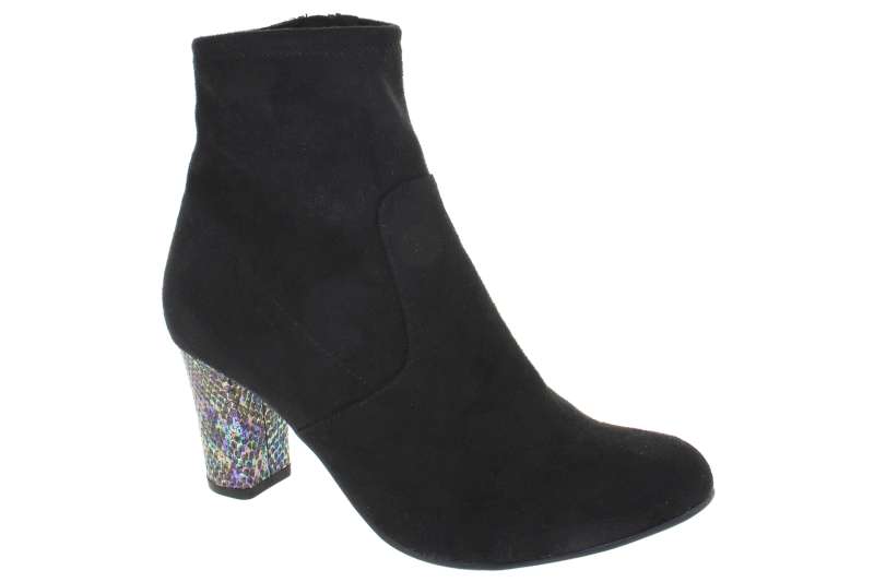 CAPRICE Dámská kotníková obuv na podpatku black