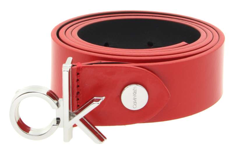 CALVIN KLEIN Kožený dámský pásek red