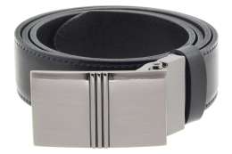 PENNY BELTS Pánský kožený pásek černý