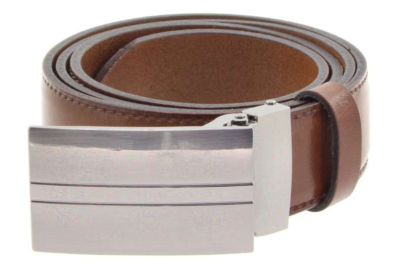 PENNY BELTS Kožený pánský pásek hnědý