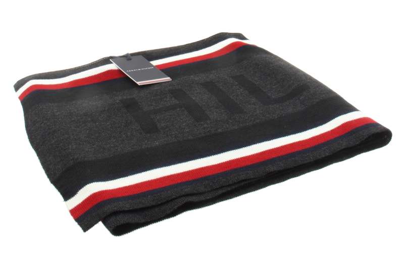TOMMY HILFIGER Pánská zimní šála black-red