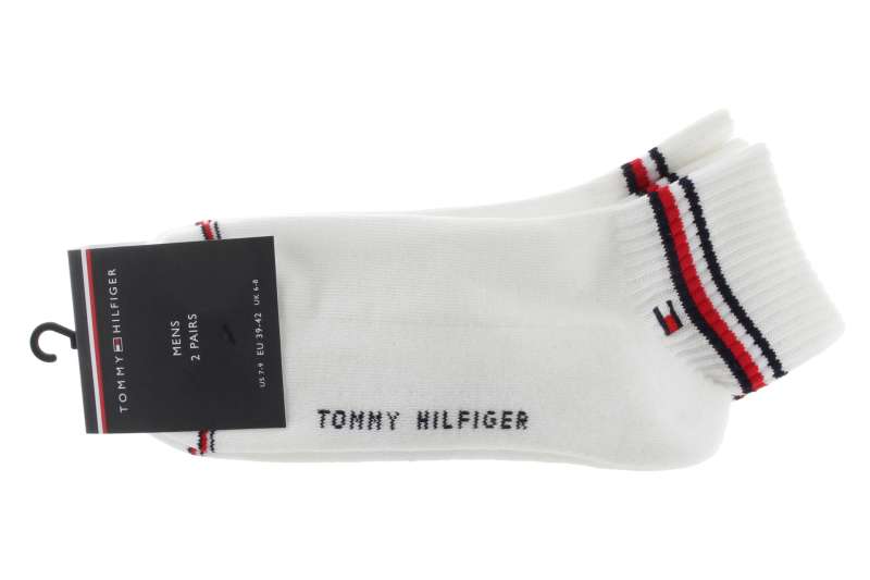TOMMY HILFIGER Pánské ponožky white 2 páry
