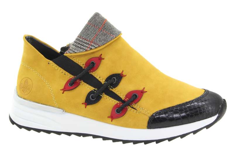 RIEKER Dámský módní žlutý kotník