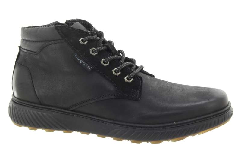 BUGATTI Pánský kožený kotník černý