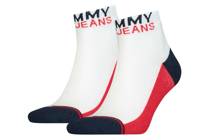 TOMMY JEANS Pánské bílé ponožky 2 páry