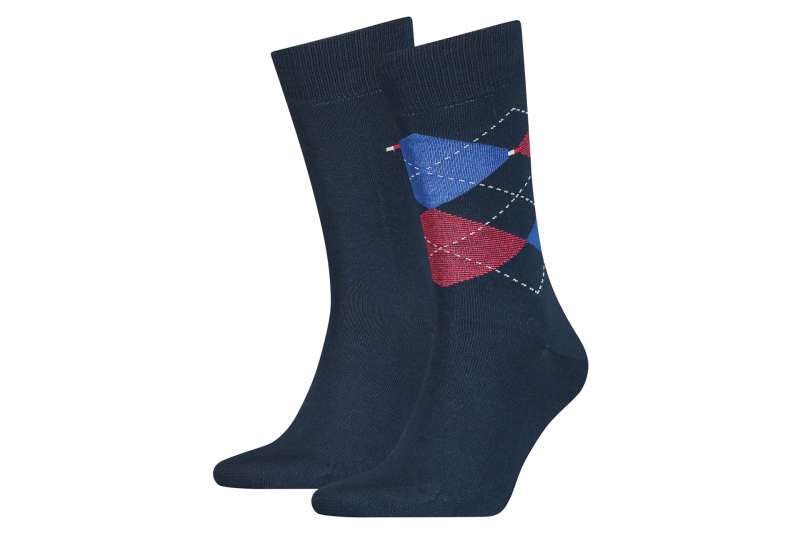 TOMMY HILFIGER Pánské modré ponožky 2 páry