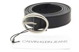CALVIN KLEIN Dámský kožený černý pásek