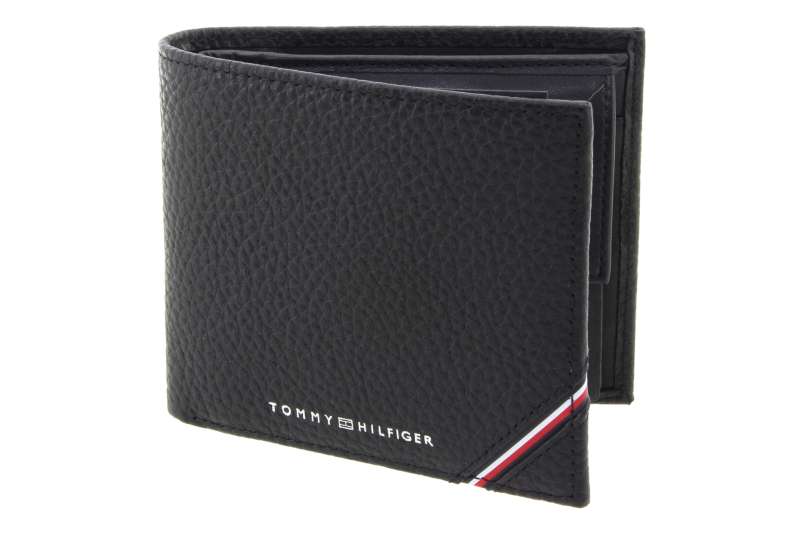 TOMMY HILFIGER Pánská kožená černá peněženka