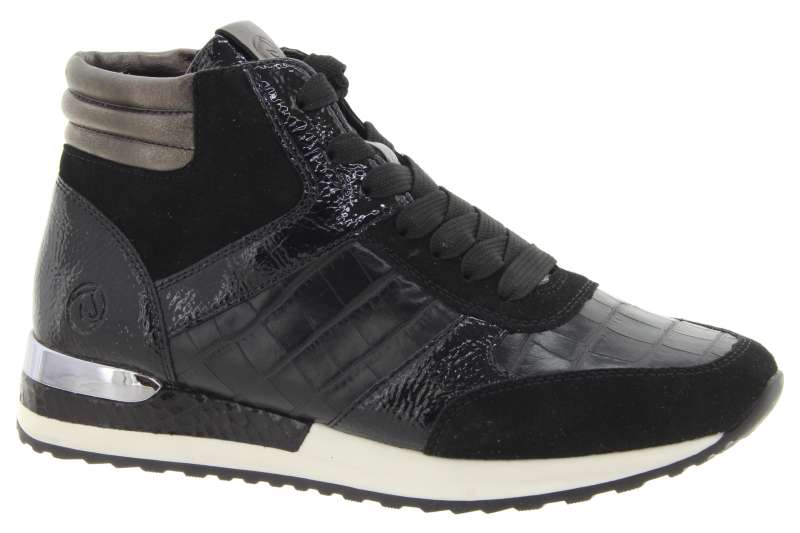 REMONTE Dámské kožené kotníkové tenisky černé