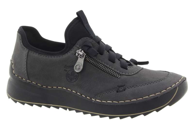 RIEKER Dámské šedo modré tenisky