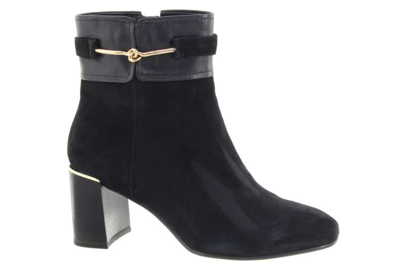 TAMARIS Dámský kožený černý kotník na podpatku