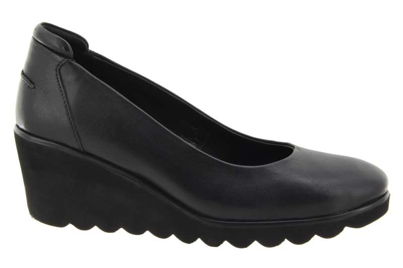 ARA Dámské kožené černé lodičky na klínku