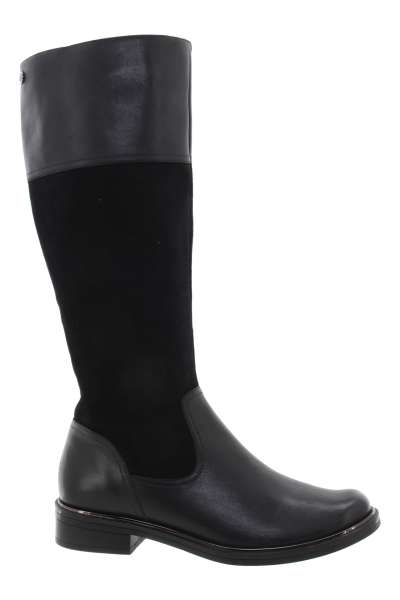 CAPRICE Dámské kožené černé kozačky