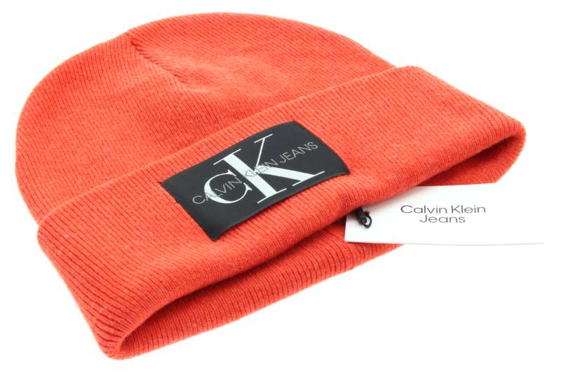 CALVIN KLEIN Pánská oranžová čepice