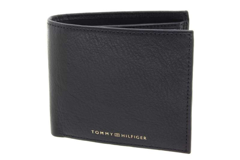 TOMMY HILFIGER Pánská černá kožená peněženka