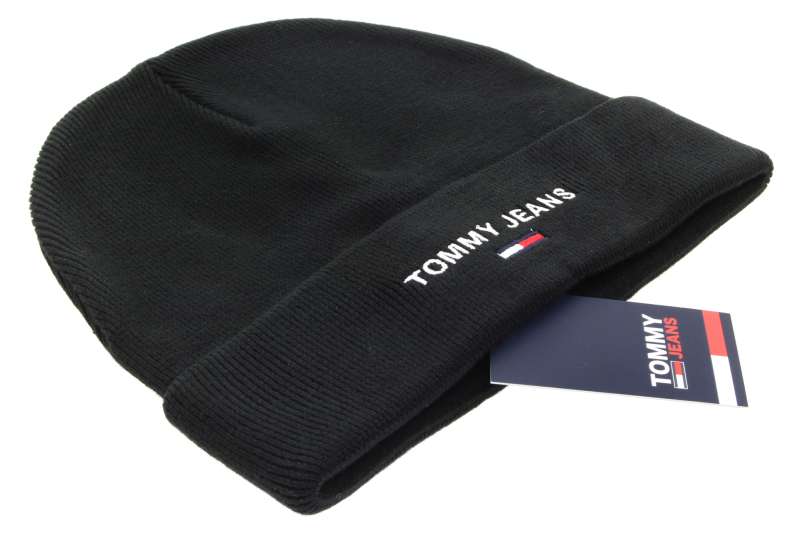 TOMMY HILFIGER Pánská černá čepice