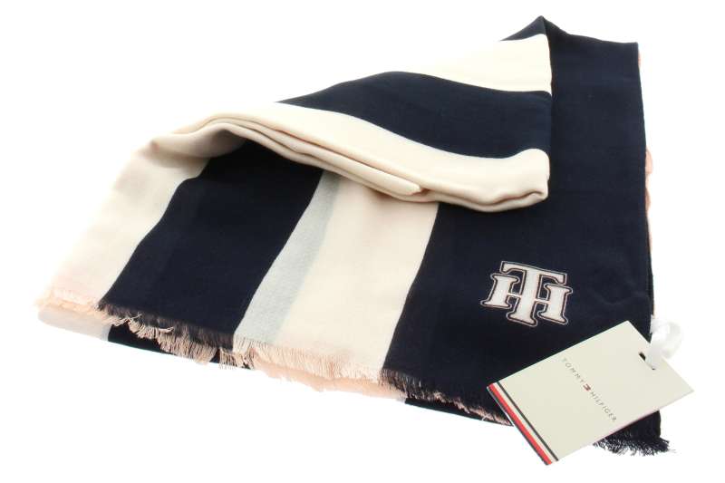 TOMMY HILFIGER Dámská černo bílá šála
