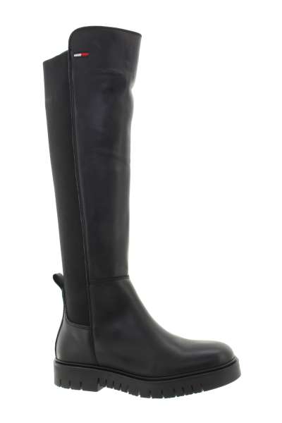 TOMMY HILFIGER Dámské kožené černé kozačky
