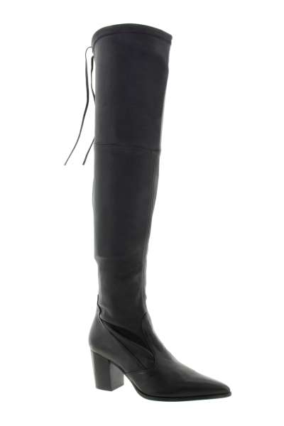 HÖGL Dámské kožené černé natahovací kozačky na podpatku