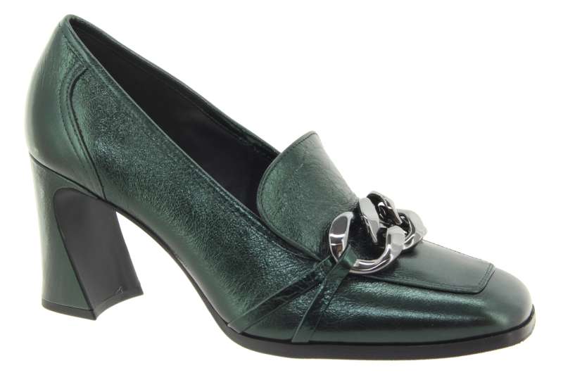 HÖGL Dámské tmavě zelené lodičky na podpatku