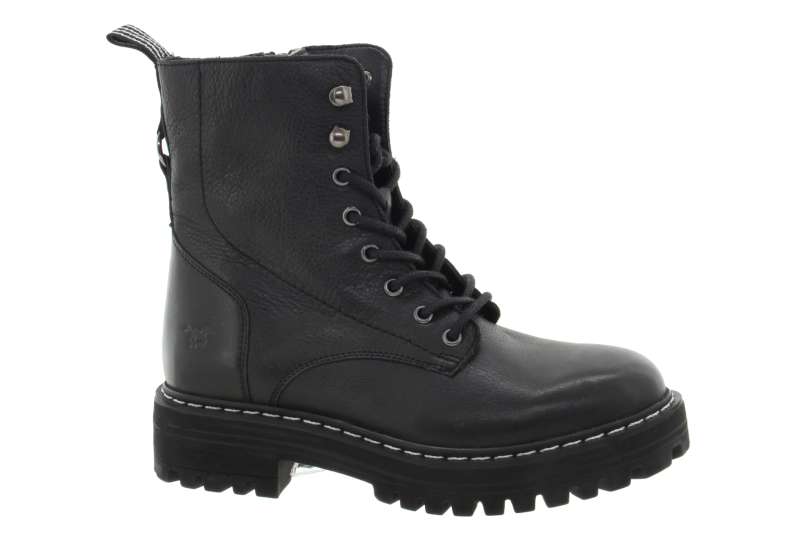 MUSTANG Dámský černý kožený kotník