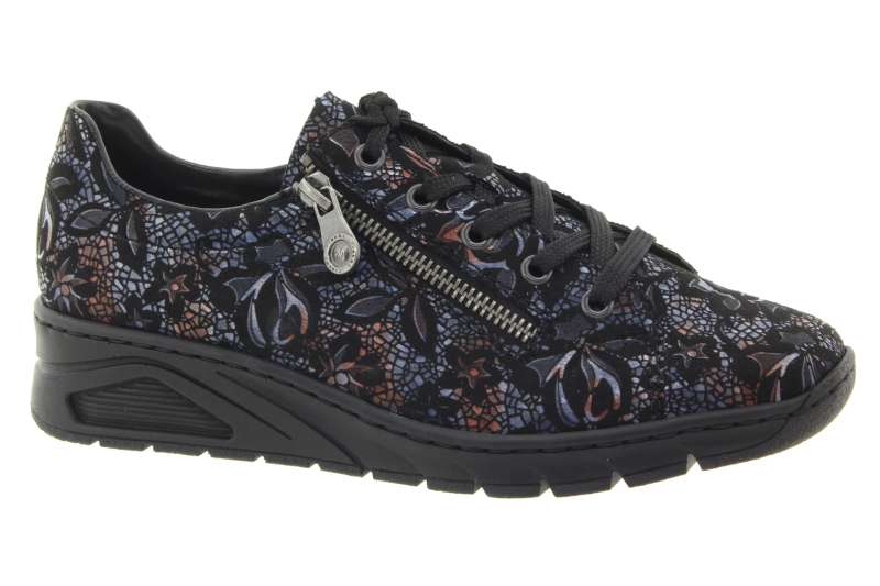 RIEKER Dámské černé tenisky na klínku