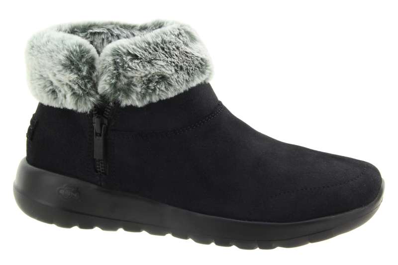 SKECHERS Dámský zateplený kožený černý kotník