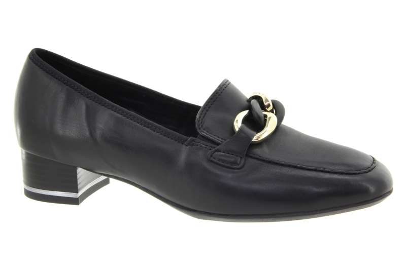 ARA Dámské kožené černé mokasíny