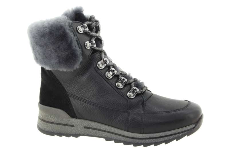 ARA Dámský kožený černý kotník