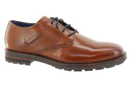 BUGATTI Pánské kožené koňak polobotky