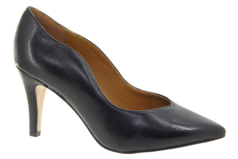 CAPRICE Dámské kožené černé lodičky