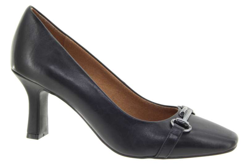 CAPRICE Dámské kožené černé lodičky