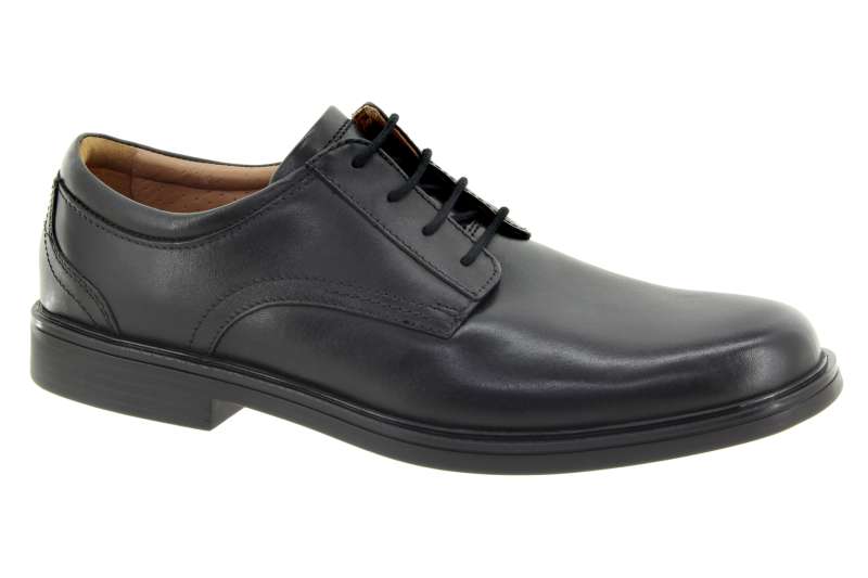 CLARKS Pánské černé kožené polobotky