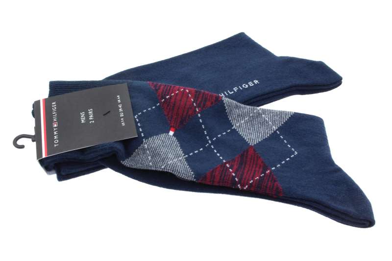 TOMMY HILFIGER Pánské tm.modré ponožky 2 páry