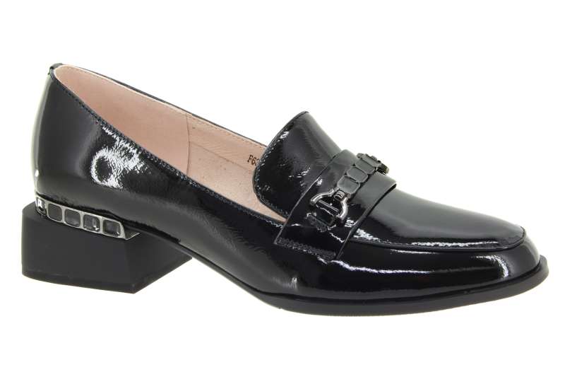 EPICA Dámské černé kožené mokasíny