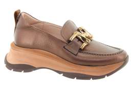 HISPANITAS Dámské kožené hnědé mokasíny