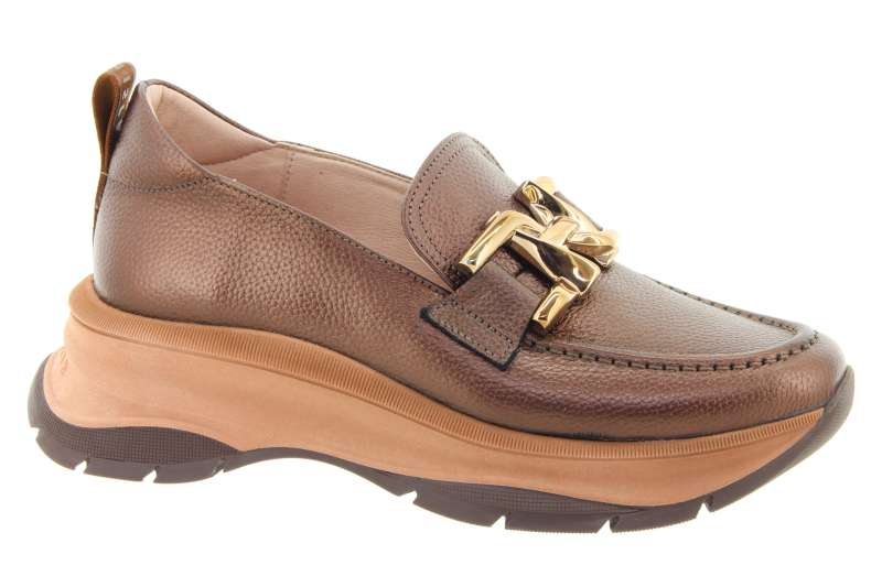 HISPANITAS Dámské kožené hnědé mokasíny