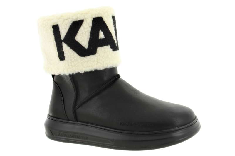 KARL LAGERFELD Dámské kožené černé sněhule