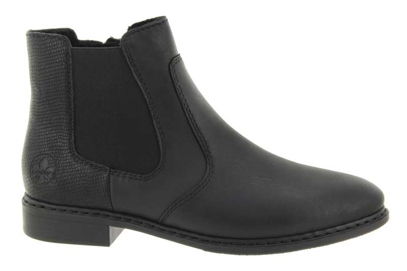 RIEKER Dámský kožený černý kotník