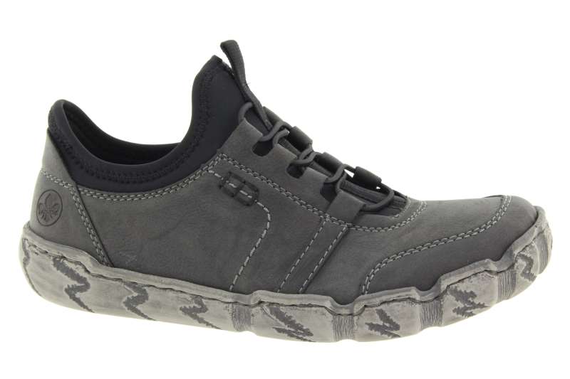 RIEKER Dámské černé nazouvací tenisky