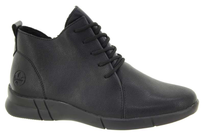 RIEKER Dámský černý kožený kotník