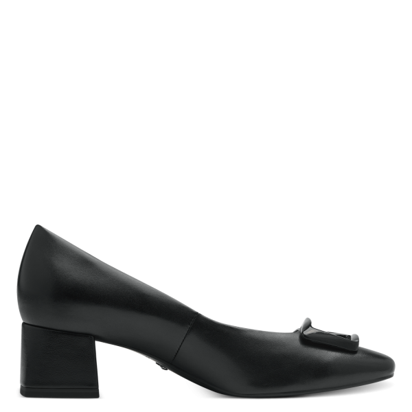 TAMARIS Dámské černé kožené lodičky