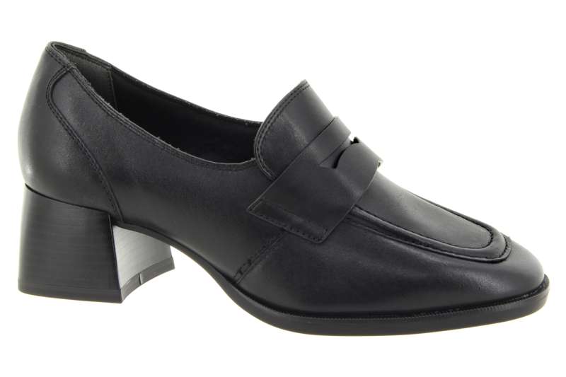 TAMARIS Dámské černé kožené mokasíny