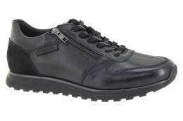 BUGATTI Pánské černé kožené tenisky