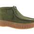 CLARKS Dámský tm. zelený kožený kotník