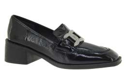 EPICA Dámské kožené černé mokasíny