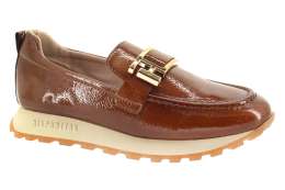 HISPANITAS Dámské hnědé kožené mokasíny