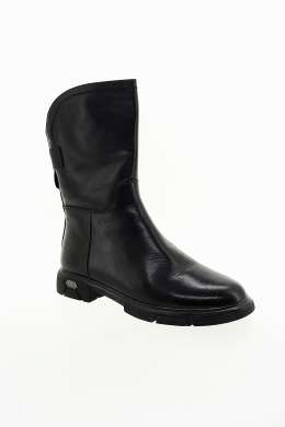 YO BY SHOEMAKER Dámské kožené černé polokozačky